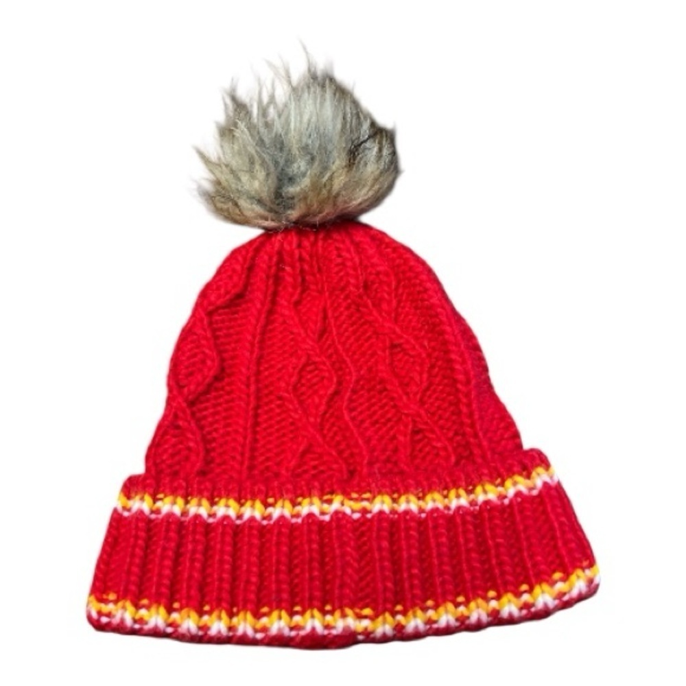 NFL Kids Red Chiefs Knit Hat with Pom - Picture 2 of 6